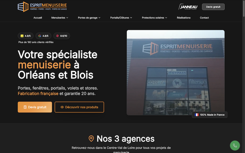 Réalisation Sunshine — Esprit Menuiserie